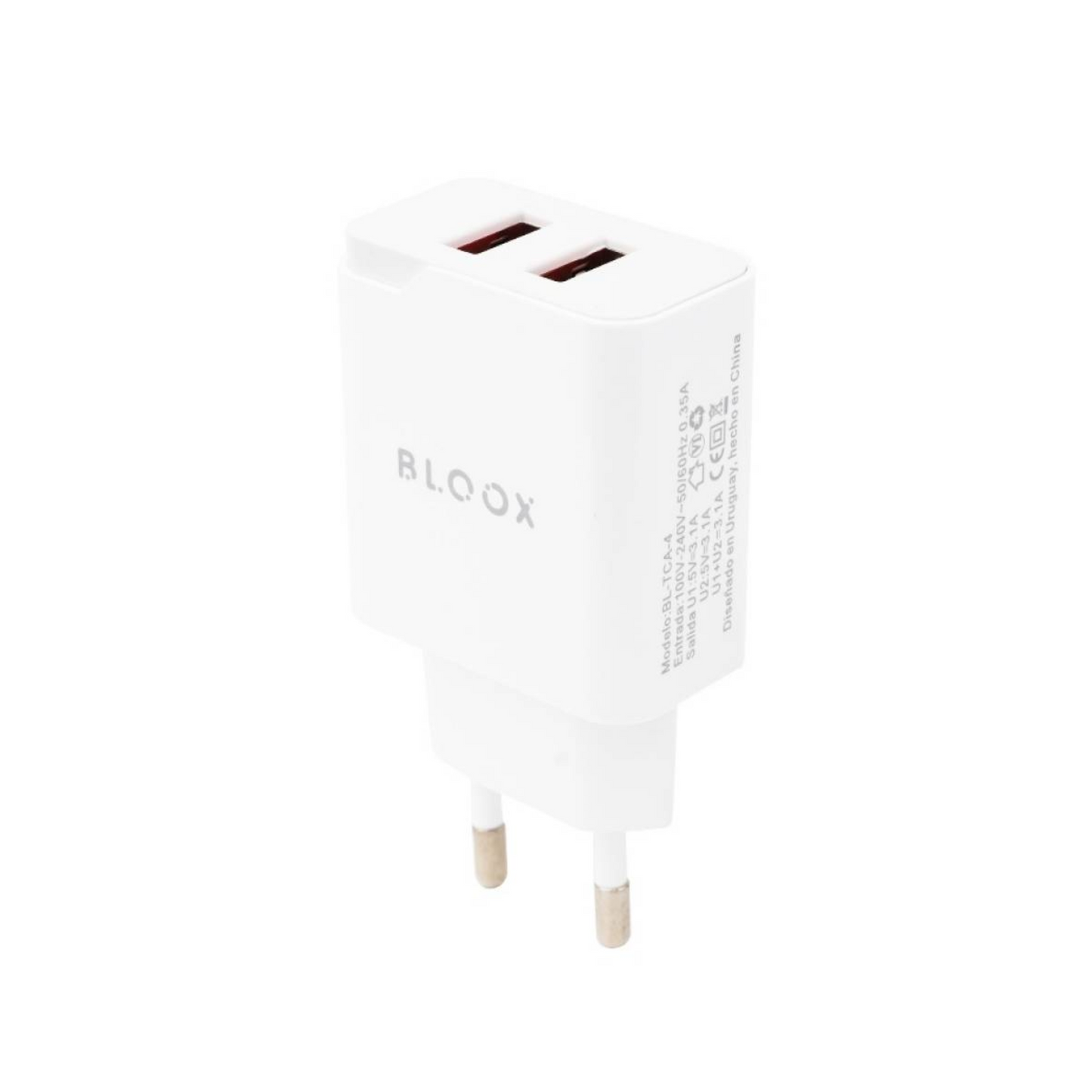 Cargador BLOOX 2 USB 3.1A + Cable microUSB