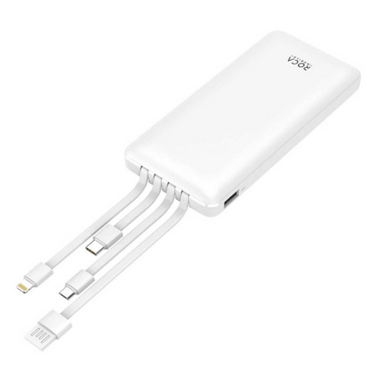 Power Bank ROCA 10.000mAh Cables Incorporados