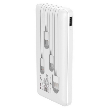 Power Bank ROCA 10.000mAh Cables Incorporados