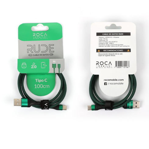 Cable de Datos ROCA RUDE USB a Tipo C