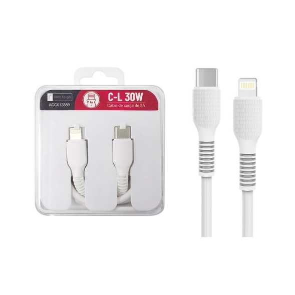 Cable de Datos ROCA TO GO Tipo C a Lightning 1M