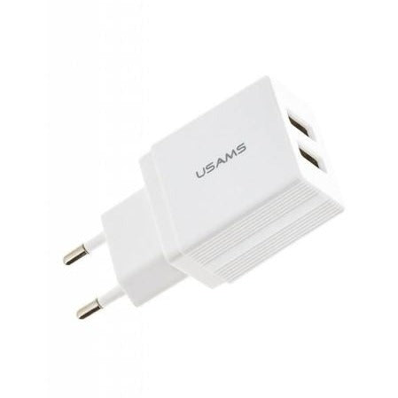 Cargador USB 2 Blanco USAMS