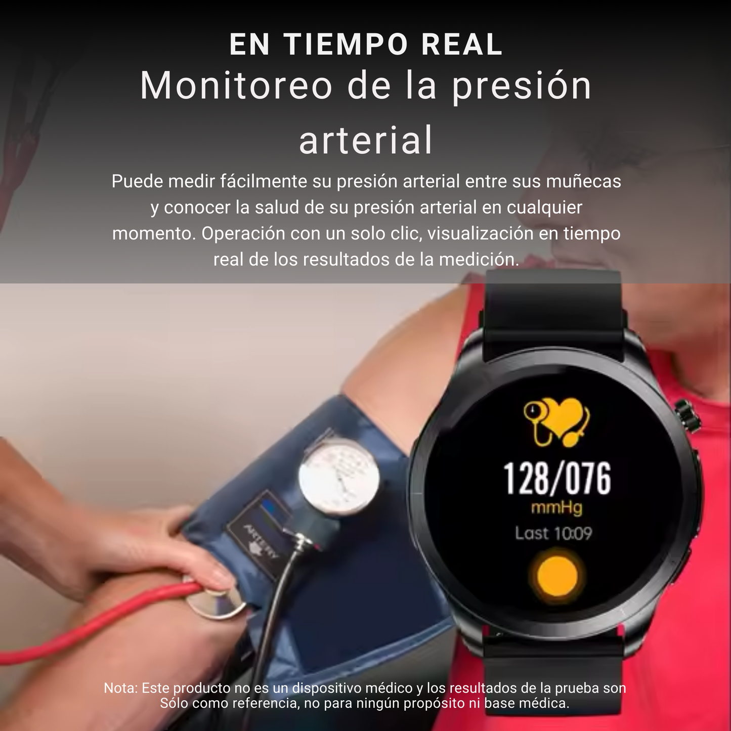 MERLI™ Reloj Smartwatch resistente al agua, Medidor de glucosa en sangre y ECG