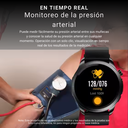 MERLI™ Reloj Smartwatch resistente al agua, Medidor de glucosa en sangre y ECG