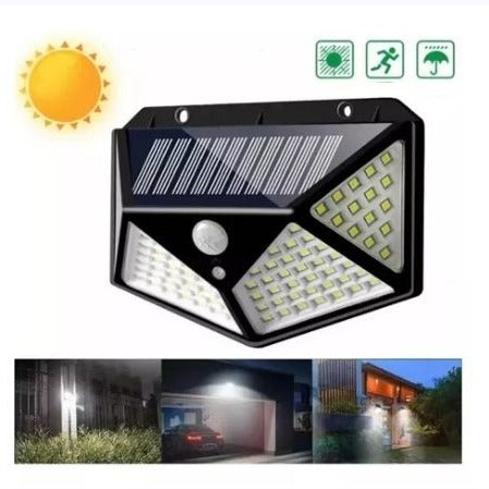 Foco de Luz Solar Led Exterior con Sensor de Movimiento 100 led