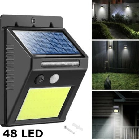 Foco de Luz Solar Led Exterior con Sensor de Movimiento 48 led