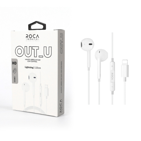 Auriculares Manos Libres Stereo ROCA Lightning (tipo iPhone)