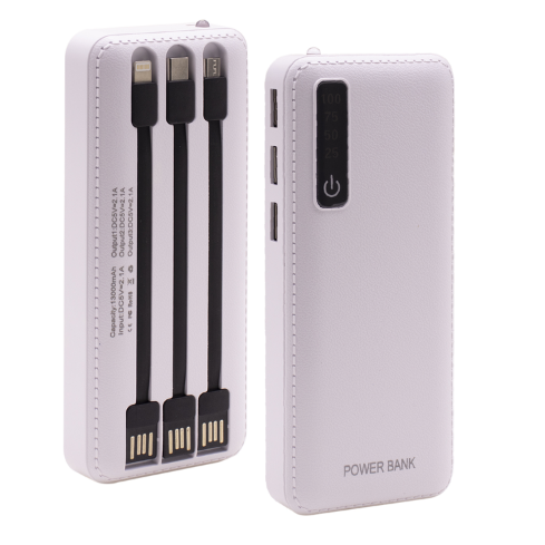 Power bank 13000mah con 3 cables