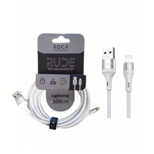 Cable ROCA RUDE USB A a Lightning 3M